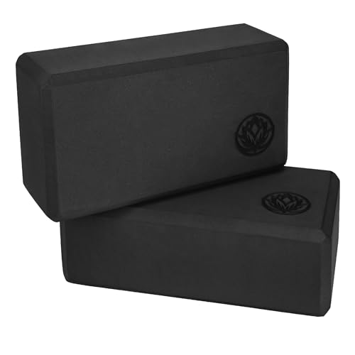 Yoga Block VonBueren anthrazit | 22 x 12 x 7,5 cm je Yogablock | Yogablöcke für Damen und Herren aus EVA | Klötze für Pilates