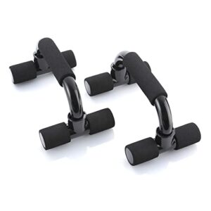 BODYMATE Liegestützgriffe – 2er Set Push-Up Bars – Rutschfeste Griffe Liegestütze – Pushup Bars für Muskeltraining und Krafttraining in schwarz