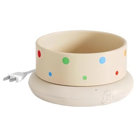 Générique Beheizte Dog Bowl – Stabile Quiet Thermal Anti-Slip Große Kapazität Wasserheizung | Pet Drinker Heating Dish | Feeding & Watering Supplies for Dog Cat Dorm Apartment Living Room Balcony