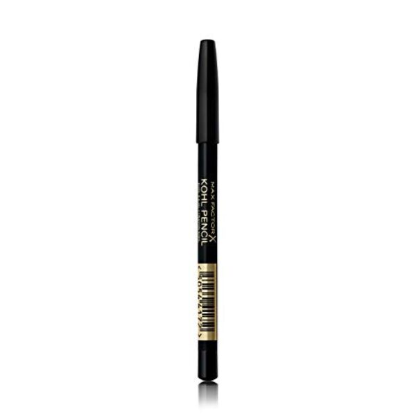 Max Factor Kohl Eyeliner, 20 schwarze, leicht zu verblendende Formel, perfekt für Smokey Eyes Make-up, 4 g (1er Pack)