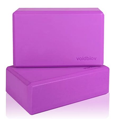 voidbiov Yoga blöcke 2er Set 9 "x6 x3, Stabil rutschfest Eva Schaumstoff, Bietet Unterstützung und Stabilität für Joga Fitness Meditation - Produktbild