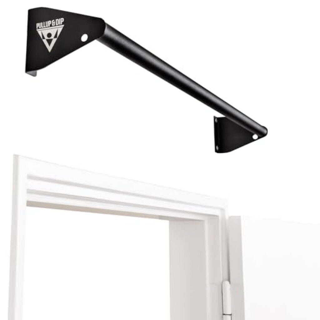 PULLUP & DIP Klimmzugstange zur Wandmontage über Türrahmen – Stabile Reckstange für Home Gym – Ideal für Klimmzüge, Chin-Ups, Beinheben & Turnringe – Robuste Stahlkonstruktion