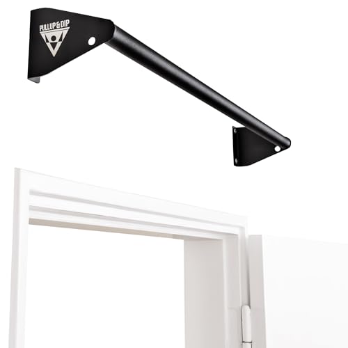 PULLUP & DIP Klimmzugstange zur Wandmontage über Türrahmen – Stabile Reckstange für Home Gym – Ideal für Klimmzüge, Chin-Ups, Beinheben & Turnringe – Robuste Stahlkonstruktion