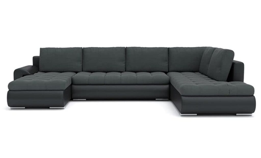Ecksofa Tokio II mit Schlaffunktion! Best ECKSOFA! Eckcouch mit Bettkasten! Best! (Jasmine 96 + Soft 11 RECHTS), 1.2D x 3W x 0.75H m