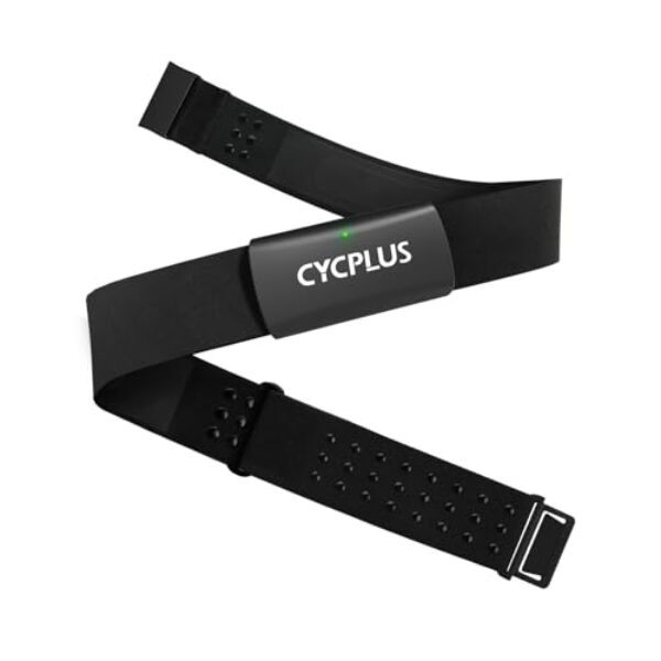 CYCPLUS H2Pro Brustgurt Herzfrequenzmesser, Bluetooth & ANT+ HR-Sensor mit 500h Batterielaufzeit, IPX7 Wasserdicht & Staubdicht, Kompatibel mit Strava/CYCPLUS Fit App