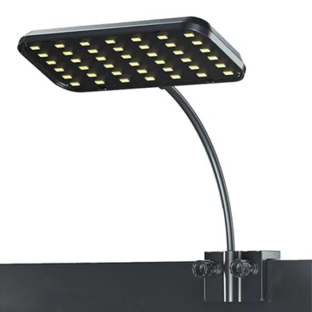 92RA LED Aquarium Beleuchtung,360° Beleuchtung ,Led Lampe Aquarium Licht,Energiesparende und beschlaghemmende Gläser,Dimmbare Wasserdicht Aquarium Licht für Wasserpflanzen und Fische (13W)