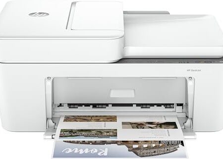 HP DeskJet 4220e Multifunktionsdrucker, 3 Monate gratis drucken Instant Ink inklusive, Drucker, Kopierer, Scanner, Mobiler Faxversand, WLAN, Automatische Dokumentenzuführung, Weiß