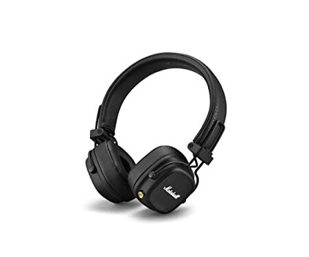 Marshall Major IV On Ear Bluetooth Kopfhörer, Kabelloser Ohrhörer, Faltbar, 80 Stunden kabellose Akkukapazität - Schwarz