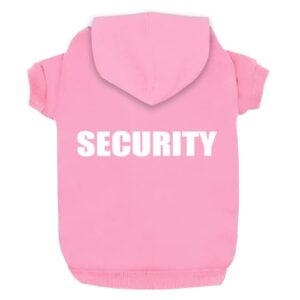 Izefia Hunde Kapuzenpulli Security Rdc Pet Bekleidung Hunde Shirt Wärmer Pullover Baumwoll Jackett Mantel Kleiner Hund Mittlerer Hund Pink XL