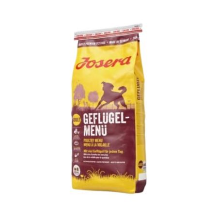JOSERA Geflügel-Menü (1 x 12,5 kg) | Adult | Premium Trockenfutter für ausgewachsene Hunde | Geflügel & Mais/Reis | besonders gut verträglich | weizenfrei | Hundefutter | 1er Pa...