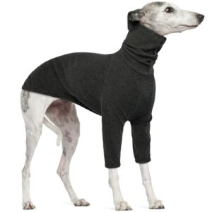 Winter Pullover Lurchers, Windhund Pyjama Hundeweste Warm Greyhound Wintermantel Dog Jumper Hunde Schlafanzug(Grau, L)