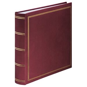 Hama Jumbo Fotoalbum London 30×30 cm (Fotobuch mit 80 weißen Seiten, Album für 320 Fotos zum Selbstgestalten und Einkleben) bordeaux