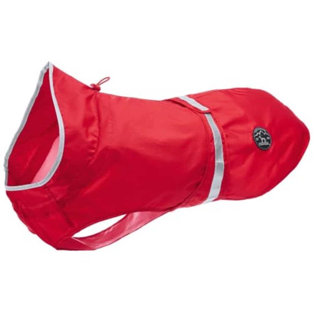 HUNTER Hunde-Regenmantel UPPSALA RAIN, Farbe: rot, wind- & wasserfest, anpassbarer Bauchgurt, reflektierend, elastische Beinschlaufen, kompakt verstaubar, leicht zu reinigen, waschbar, Größe: 60