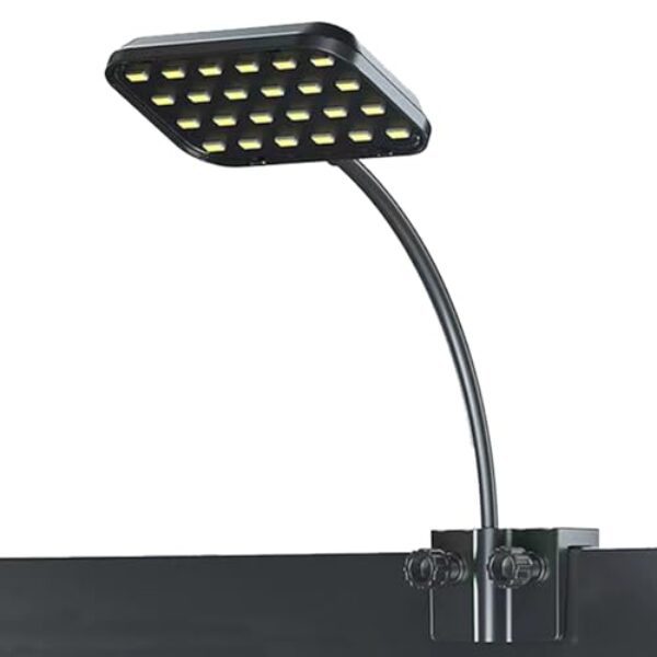 GERUI 92RA LED Aquarium Beleuchtung,360° Beleuchtung ,Led Lampe Aquarium Licht,Energiesparende und beschlaghemmende Gläser,Dimmbare Wasserdicht Aquarium Licht für Wasserpflanzen und Fische (8W)