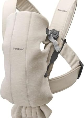 BabyBjörn Babytrage Mini, 3D-Jersey, Hellbeige