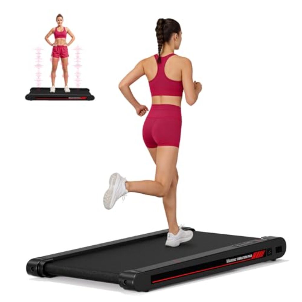 Lysole Walking Schwingungen Pad mit APP, Laufband für Zuhause 6 km/h, Walking Pad Bürogebrauch und Fernbedienung für Zuhause und Büro