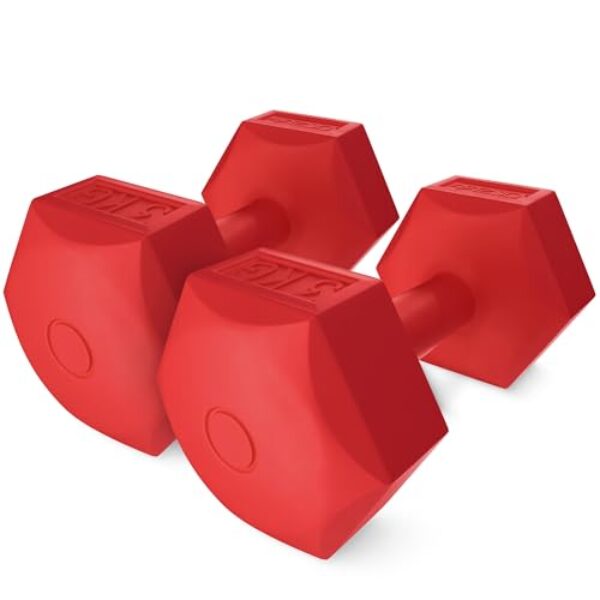 4FIZJO Bitumen-Hanteln, Sechseckige Betonhanteln mit PVC-Beschichtung, Kurzhanteln, Gewichte, Dumbbell frauen, Angenehm anzufassen, Aerobic-, Ausdauer- und Rehabilitationstraining