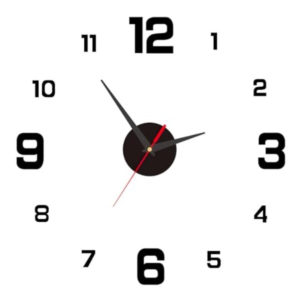 Wanduhr DIY 3D mit Leisem Bewegung, Flat Mute Decor Geschenk Home Office Nach Hause, Restaurant, Büro und Hotel, Wanduhren, an Einer wohnwand Wohnzimmer, Römische Zahlen