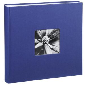 Hama Fotoalbum Jumbo 30×30 cm (Fotobuch mit 100 weißen Seiten, Album für 400 Fotos zum Selbstgestalten und Einkleben) blau