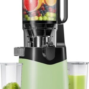 Entsafter, Saftpresse mit 135mm Großer Fütterungsrutsche für Ganze Gemüse und Obst,350W Slow Juicer, BPA-Frei