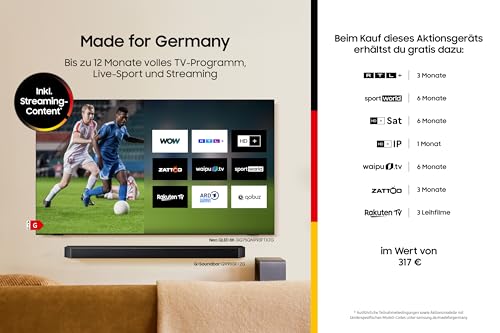 Samsung QLED 4K Q6FA 85 Zoll (214 cm) UHD Fernseher, 100% Farbvolumen für satte Farben, Quantum HDR, 4K Upscaling, Knox Security, Kostenlos 900 Sender TV Plus, Samsung Vision AI Smart TV – Bild 3