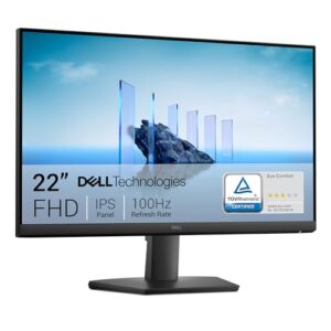Dell 22 Monitor – SE2225HM, Full HD (1920×1080), 100Hz, VA, 5ms, VESA (100x100mm), HDMI, VGA, 3 Jahre Garantie, Schwarz