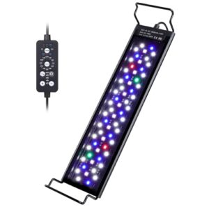hygger Aquarium LED Beleuchtung, 14W Vollspektrum für 30-45cm Süßwasser Tanks mit 9 Farben und 10 Helligkeitsstufen