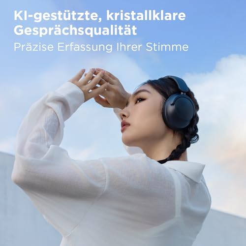 1MORE SonoFlow SE Over Ear Kopfhörer Bluetooth, Aktive Noise Cancelling Kopfhoerer Kabellos, 70 Std. Wiedergabe Schnellladung, ENC Headphones mit Mikrofon, Tiefer Bass, EQ-Voreinstellung – Bild 5