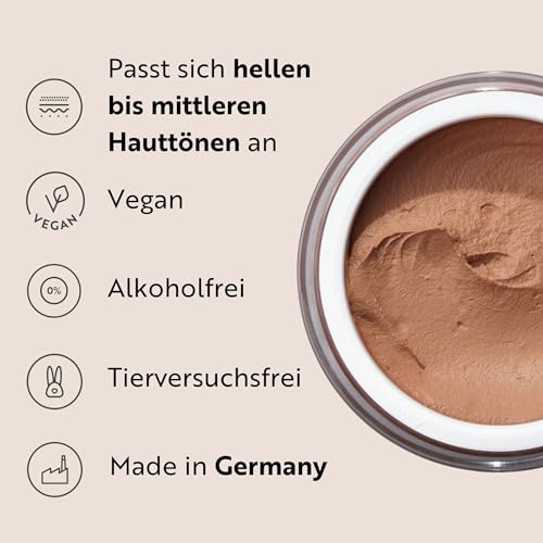 M. Asam Magic Finish Make Up Mousse Classic (30ml), 4-in-1 Primer, Make up, Puder & Concealer, Kaschiert, Gleicht aus, Verschönert & Perfektioniert - Für helle bis mittlere Haut, Vegan – Bild 5