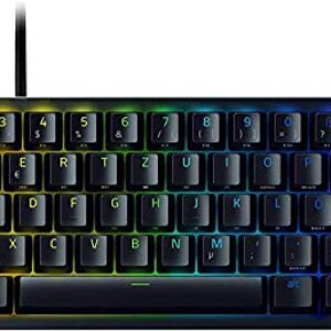 Razer Huntsman Mini (Purple Switch) – Kompakte 60% Gaming Tastatur (Klickende Optisch-Mechanische Switches, Doubleshot PBT-Tastenkappen, Abnehmbares USB-C Kabel) QWERTZ DE-Layout | Schwarz