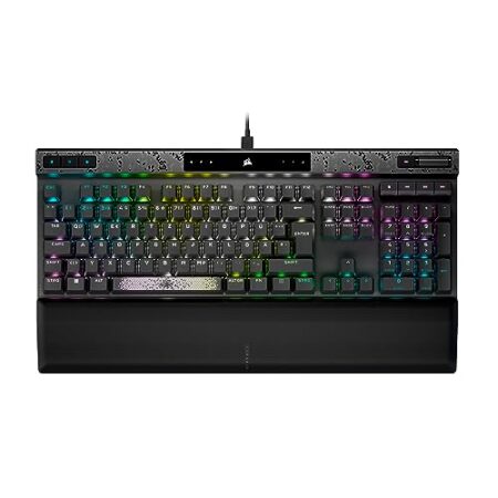 CORSAIR K70 MAX RGB Magnetisch-Mechanische Kabelgebundene Gaming-Tastatur – MGX Einstellbare Schalter, SOCD und Rapid Trigger, PBT Double-Shot-Tastenkappen, Schalldämpfung, 8000Hz, QWERTZ DE – Grau