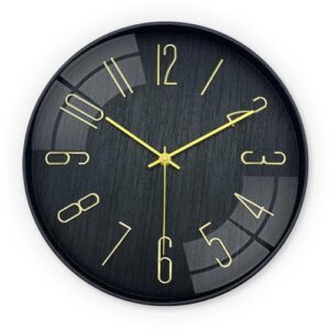 NUOVO Wanduhr 12 Zoll Moderne Home Decor Schwarze Wanduhren Einfache 3D Nummer Designwall Uhr Stille Uhr Batteriebetriebene Nicht Ticking für Büro Küche Wohnzimmer Schlafzimmer Schule