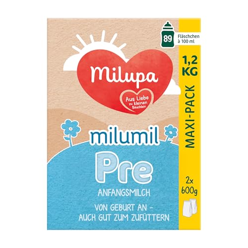 Milupa Milumil Pre – Anfangsmilch von Geburt an – Mit allen wichtigen Nährstoffen (laut Gesetz) – Ohne Palmöl – Im praktischen Maxi-Pack – 1,2 kg – Bild 6