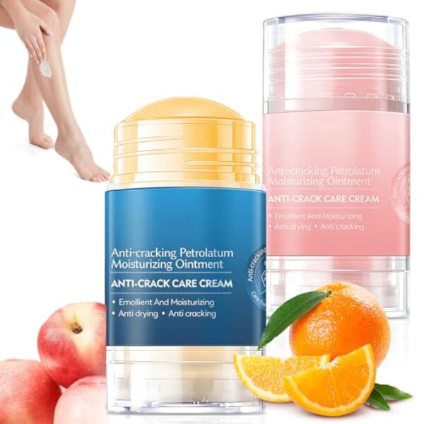 2 Stück Fußcreme für Sehr Trockene Füße – Intensive Pflege mit Sheabutter & Kokosöl – Fußpflegecreme gegen Rissige Fersen für Hände und Füße