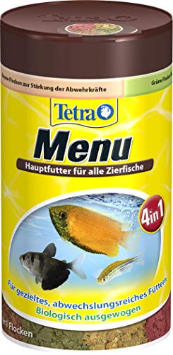 Tetra Min Menu Fischfutter - Hauptfuttermix mit 4 Spezialflocken in getrennten Kammern, abwechslungsreiches Futter für alle Zierfische, 100 ml Dose – Bild 3