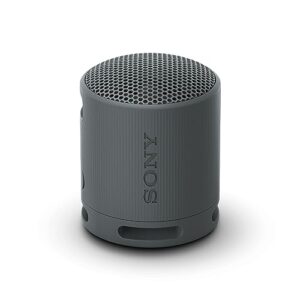 Sony SRS-XB100 – Kabelloser Bluetooth-Lautsprecher, tragbar, leicht, kompakt, Outdoor, Reise, langlebig, IP67 wasser- und staubdicht, 16 Std Akku, Trageriemen, Freisprechfunktion, schwarz