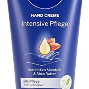 NIVEA Intensive Pflege Hand Creme (75 ml), reichhaltige Hautcreme mit Mandel-Öl für intensive Feuchtigkeit, Handpflege mit dem einzigartigen NIVEA Duft