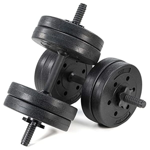 MAXXIVA Kurzhantel Set Zement Sternverschluss schwarz 2x10kg 2x15kg 2x20kg