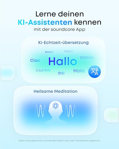 soundcore C50i by Anker, Open-Ear Kopfhörer, Clip-On Earbuds, Ultra-bequem, Open-Ring Design, 12mm Treiber für kraftvollen Bass, klare Anrufe mit KI, KI-Echtzeit-Übersetzung, fester Halt, Hi-Res, IP55 – Bild 6