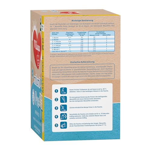 Milupa Milumil Pre – Anfangsmilch von Geburt an – Mit allen wichtigen Nährstoffen (laut Gesetz) – Ohne Palmöl – Im praktischen Maxi-Pack – 1,2 kg – Bild 4