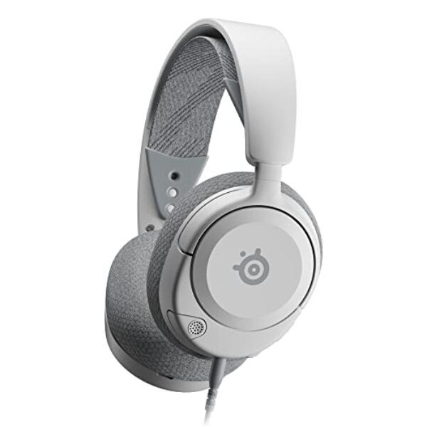 SteelSeries Arctis Nova 1 – Multi-System Gaming-Headset – Hi-Fi-Treiber – 360° Surround-Sound – AirWeave Memory Foam-Ohrpolster – Mikrofon mit Geräuschunterdrückung –PC, PS5, Xbox -Weiß
