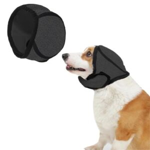 Hunde-Snood Schwimm-Ohrenschützer, Komfort-Hunde-Ohrenschützer Lärmschutz, wasserdichte verstellbare Katzen-Ohr-Duschhaube, Haustier-Snood Ohrenschutz für Angstlinderung, Schwimmen, Fellpflege (Grau