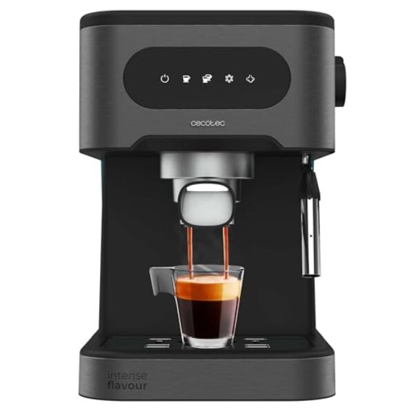 Cecotec Espressomaschine Power Espresso 20 Coldbrew. Espresso und Cappuccino, Kaltkaffee, 20 Bar Druck, schwenkbarer Dampfauslauf Professionelle Qualität zu Hause, Schwarz