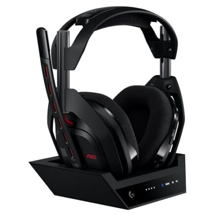 Logitech G Astro A50 LIGHTSPEED, Kabelloses Gaming-Headset + Basisstation (5. Generation), PRO-G GRAPHENE, 3-System-Umschaltung, USB-C, Xbox, PS5, PC/Mac, Nintendo Switch/Switch...