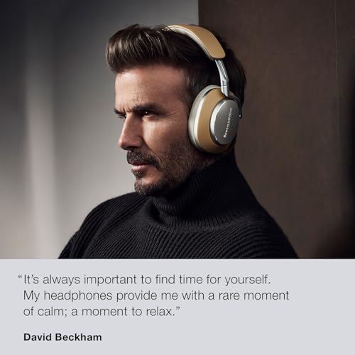 Bowers & Wilkins Px8 Over-Ear-Kopfhörer mit Geräuschunterdrückung, kabellos, Bluetooth 5.0, Schnellladung, 30 Stunden hochauflösende Wiedergabe, integriertes Mikrofon - Beige – Bild 3