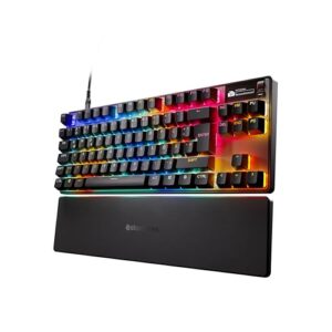 SteelSeries Apex Pro TKL Gen 3 – HyperMagnetic Gaming Tastatur – OmniPoint 3.0 Switches – Anpassbares Ansprechverhalten – Rapid Trigger – Rapid Tap/SOCD – OLED – PBT-Keycaps – USB-C – DE Layout QWERTZ