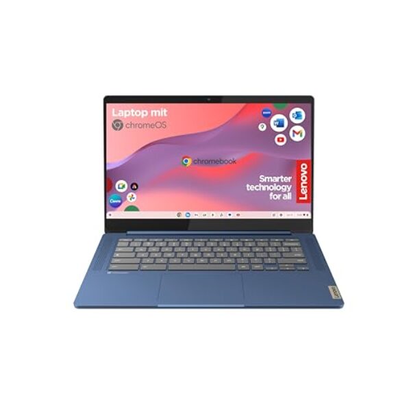 Lenovo Chromebook IdeaPad Slim 3 | 14″ Full HD Display | Mediatek MT8186 | 4GB RAM | 64GB SSD | ARM Mali-G52 Grafik | Chrome OS | QWERTZ | blau
