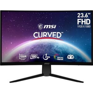 MSI G2422C 23,6 Zoll FHD Curved Gaming Monitor – 1500R 1920 x 1080 VA Panel, 180Hz / 1ms, Adaptive Sync – DP 1.2a, HDMI 2.0b CEC