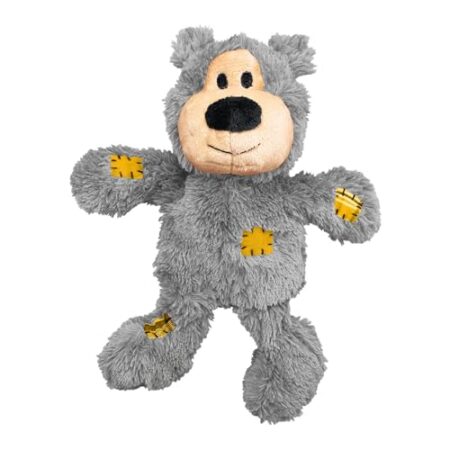 KONG Wild Knots Bear - Hundespielzeug aus Geknotetem Seil - Minimale Füllung - Für Kleine/Mittelgroße Hunde - Bär