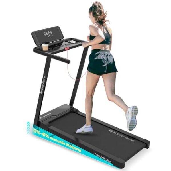 Mobvoi Home Laufband Ultra Intelligente KI 3-in-1 Gehpad mit 6% Steigung 2,5 PS Laufband zum Gehen und Laufen Halterung für Tasse Telefon Laptop Große Lauffläche TicSports Zwift Kinomap 12km/h 120kg